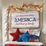 Lit Red, White and Blue Stars and Berry Garland, , large