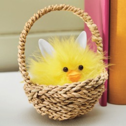 Easter Bunny Fluff Chick in a Basket, , large