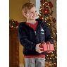 Sherpa-Lined Zip Hoodie, Navy, large