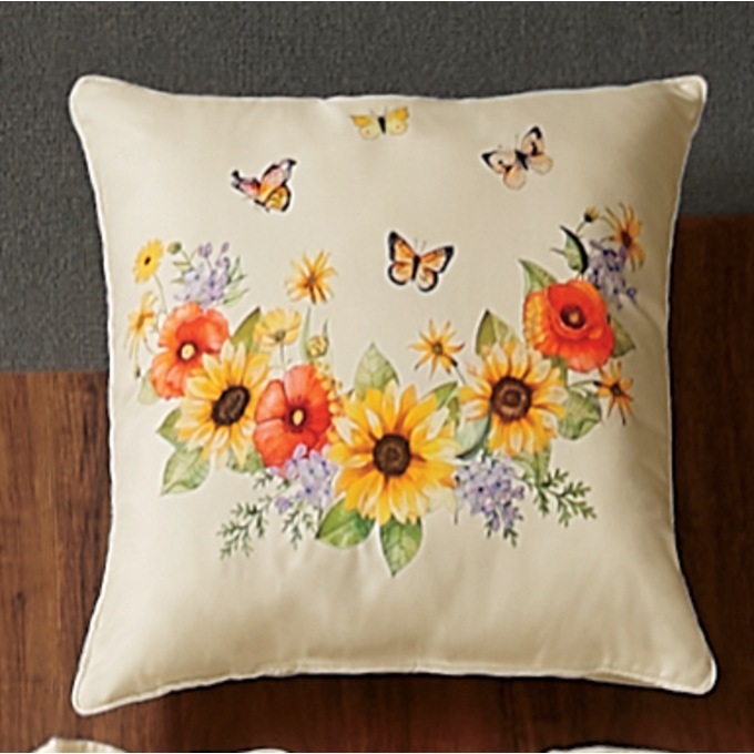 Harvest Floral Accent Pillow, , large