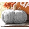 Cable Knit Pumpkin Figural Pillow, , large