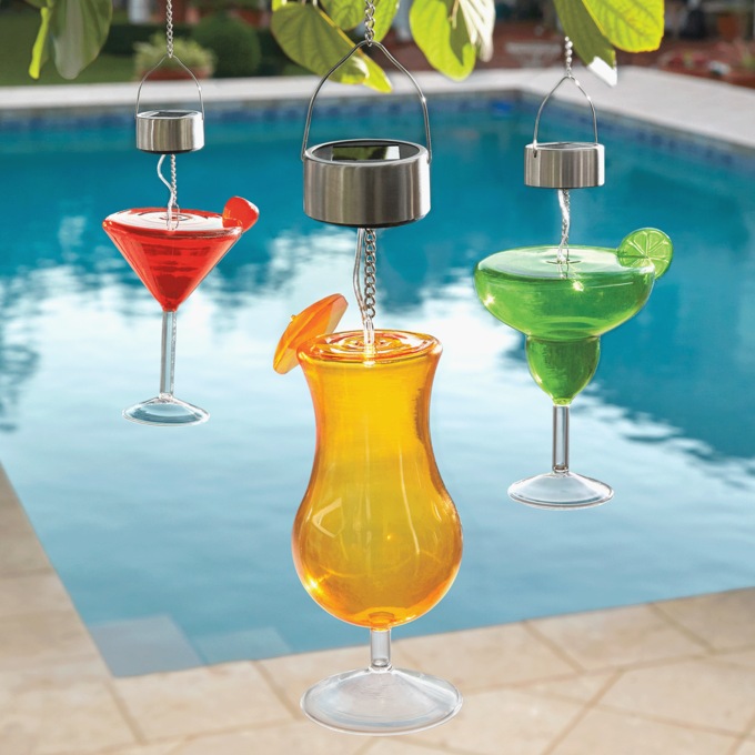 Set of 3 Solar Drink Lanterns, , large