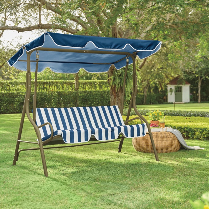 Striped Lawn Swing, , large