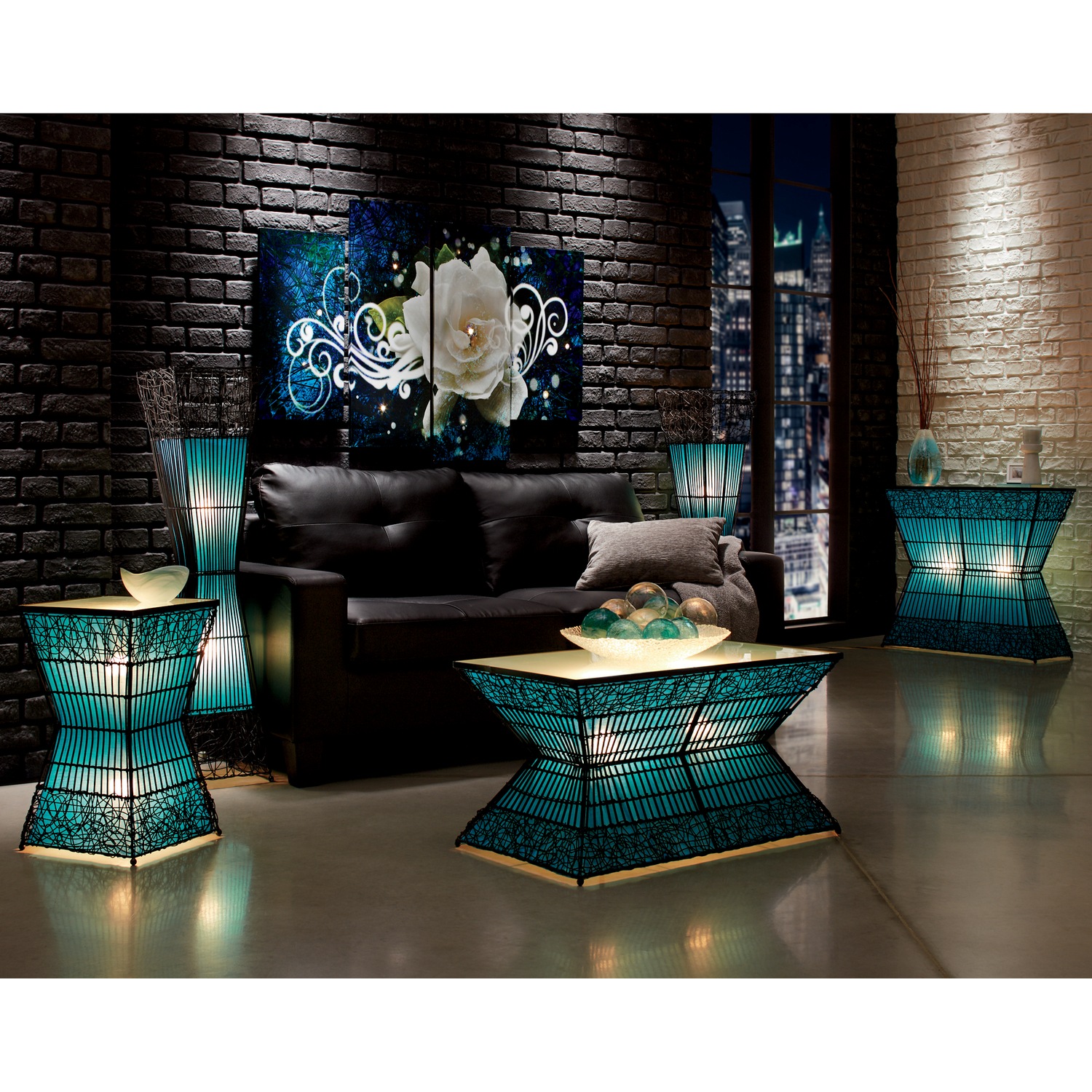 Zain lighted rattan coffee table new arrivals
