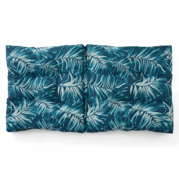 Patio Chair Cushion, Navy Palms, large