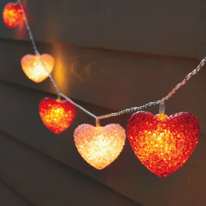 Solar Hearts String Lights, , large