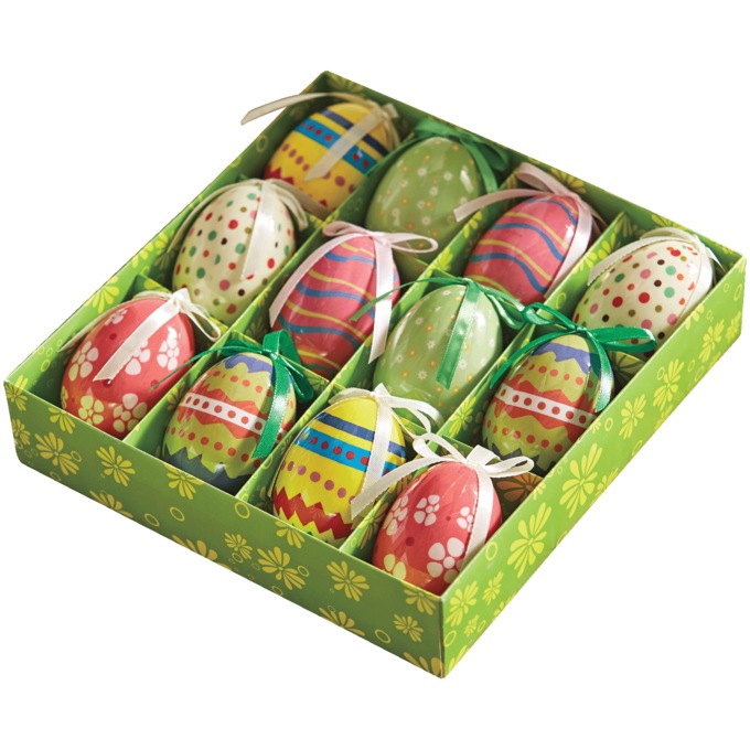 Set of 12 Easter Egg Ornaments, , large