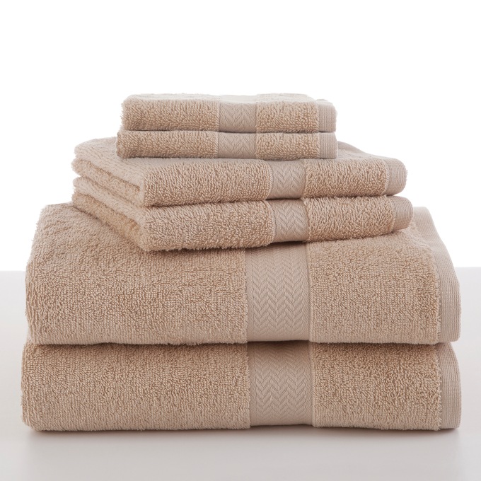 6-Piece Ringspun Cotton Towel Set, , large