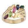 Marquis Magic Family Name and Birthstone Ring, Goldtone, large