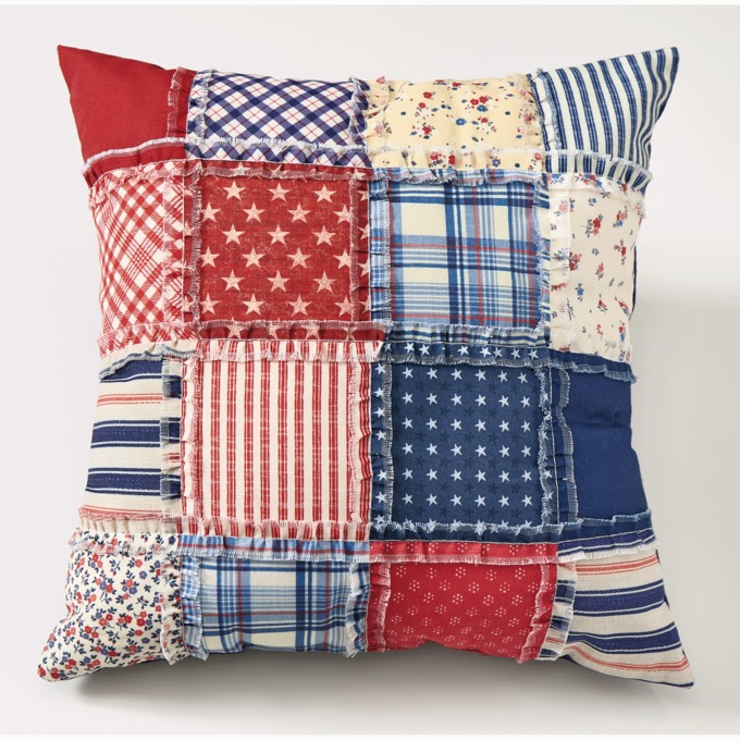 American Patch Accent Pillow, , large