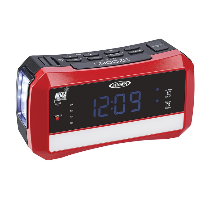 JENSEN NOAA Weather-Alert AM/FM Clock Radio, , large
