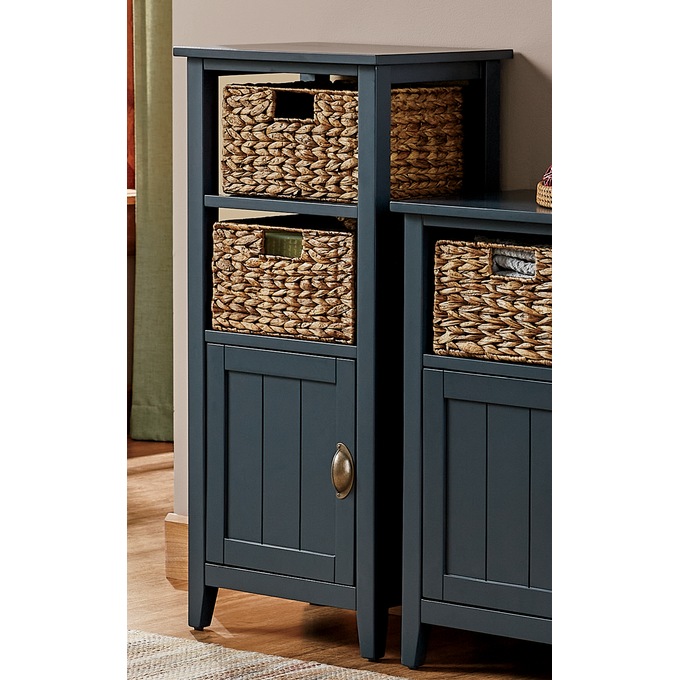 Madison 2-Basket Tall Cabinet, Navy, large