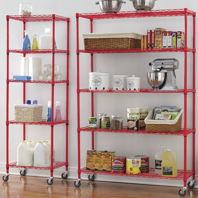 5-Shelf Metal Rolling Racks, , large