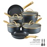 Farberware 12-Piece Forged Aluminum Cookware Set, Black, large