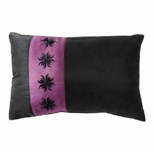 Kismet Embroidered Floral Accent Pillow, , large