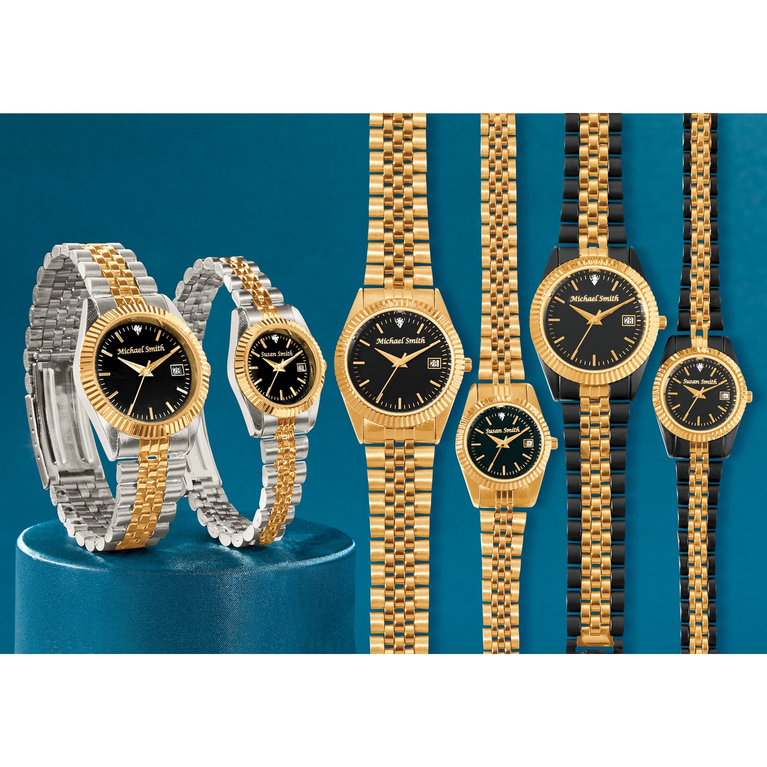 Men's or Women's Personalized Watch with Diamond Accent Ginny's
