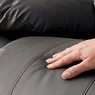 Overstuffed Recliner with Massage, Black, large