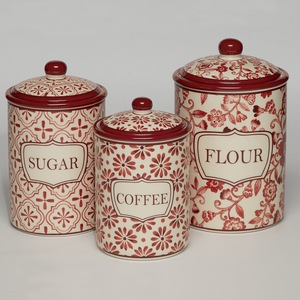 Set of 3 Shana Canisters, , large