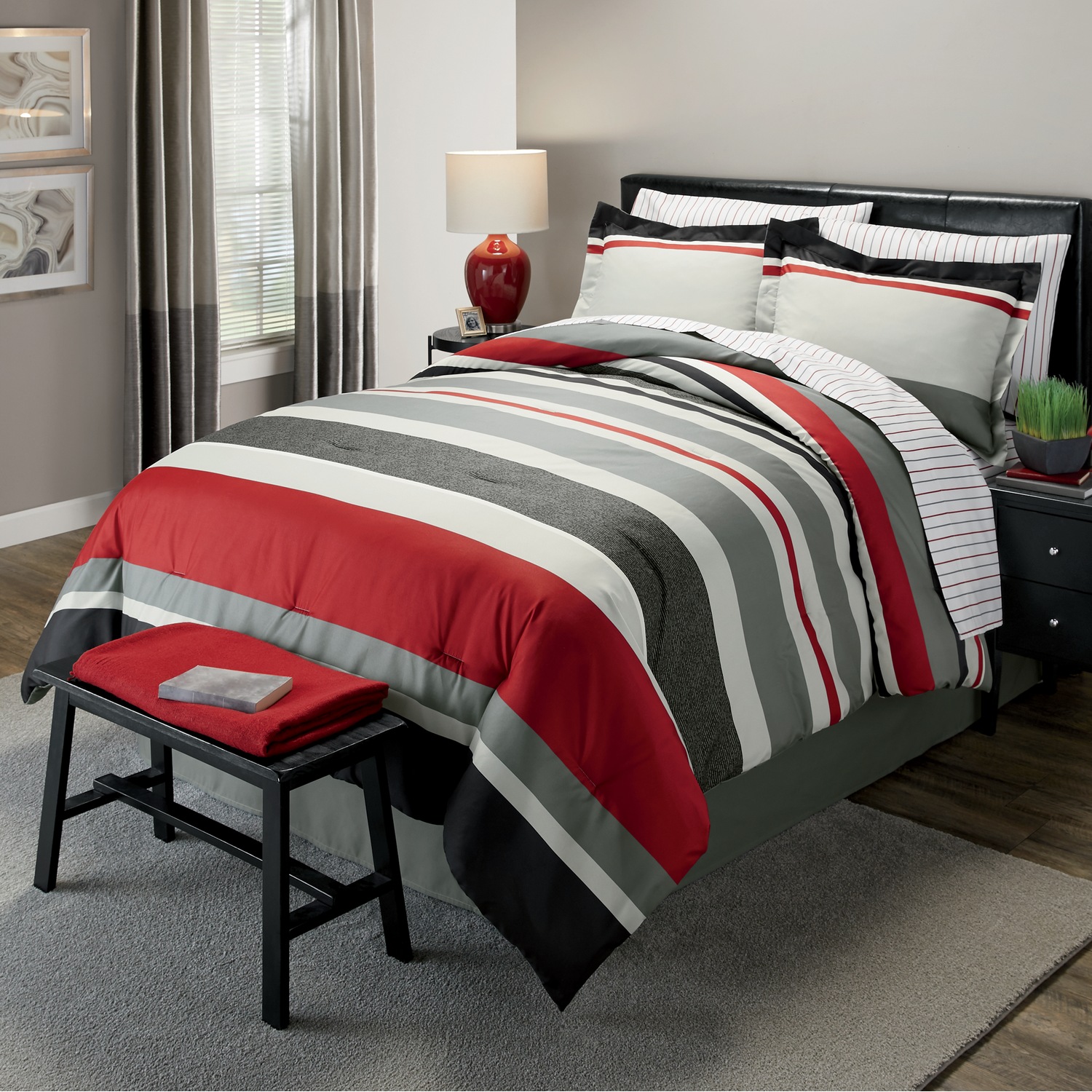 Porter Stripe Complete Bed Set Ginny's