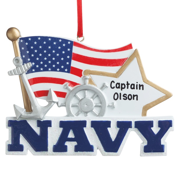 Personalized Military Ornament, , large