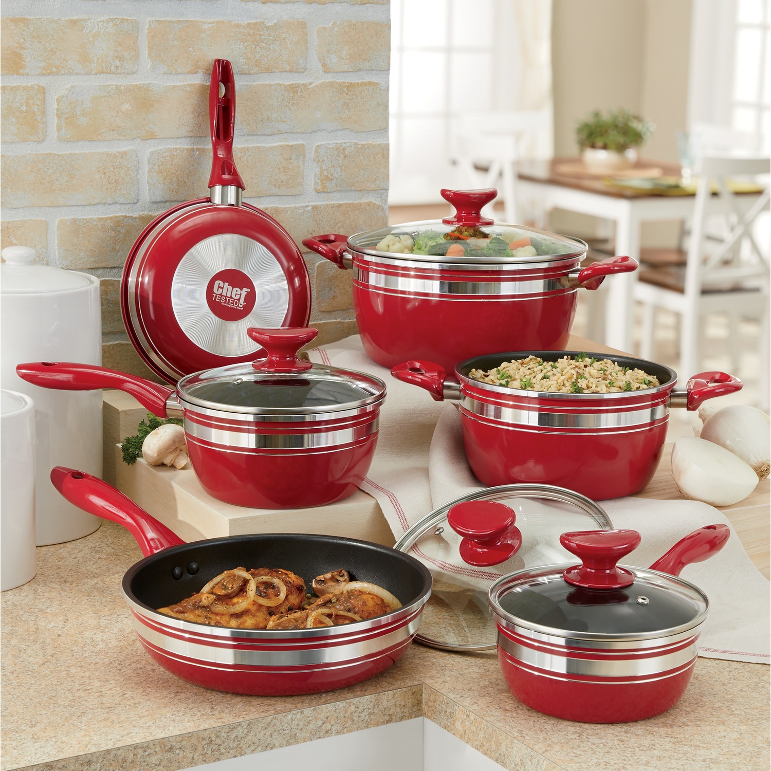 10-Piece Chef Tested® Banded Cookware Set | Ginny's