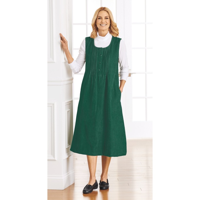 Corduroy Pintuck Cotton Jumper, , large