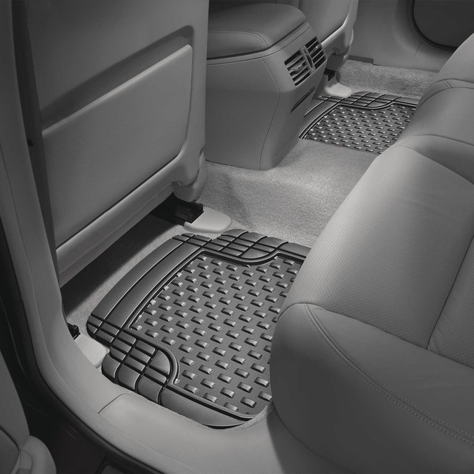 WeatherTech 4-Piece Trim-to-Fit Car Floor Mats, All-Weather, Black, large