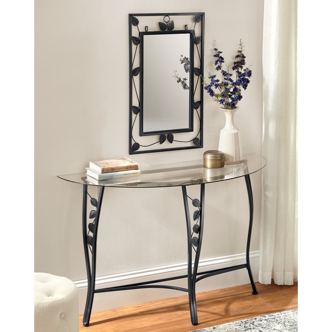 Asher Leaf Mirror And Console Table Set Ginny S