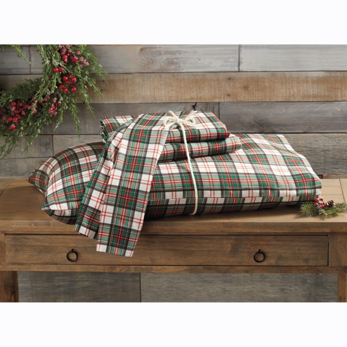 Tartan Plaid Microfiber Sheet Set, , large