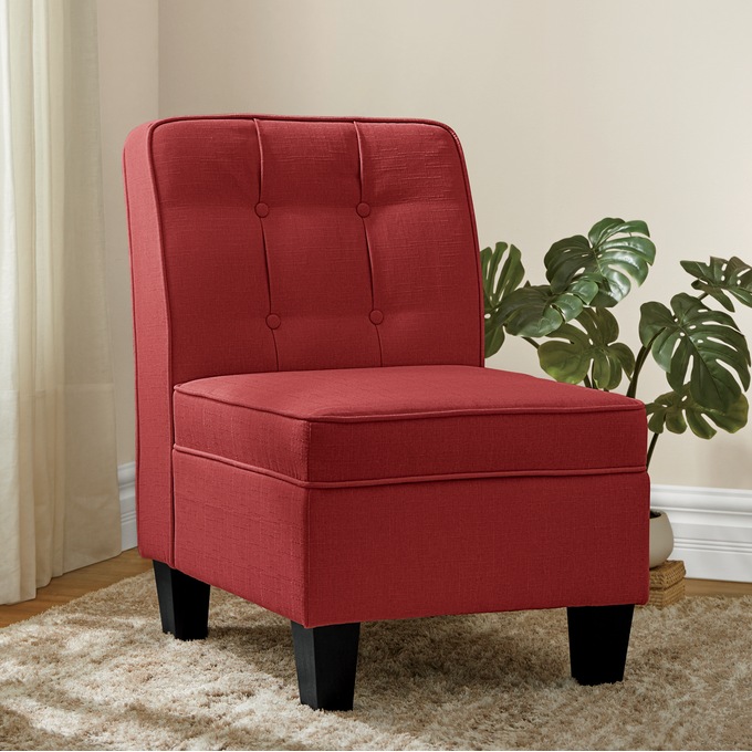 Tufted Parker Slipper Chair, , large