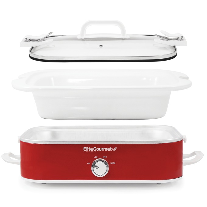 Elite Gourmet 3.5-Quart Slow Cooker with Locking Lid, , large
