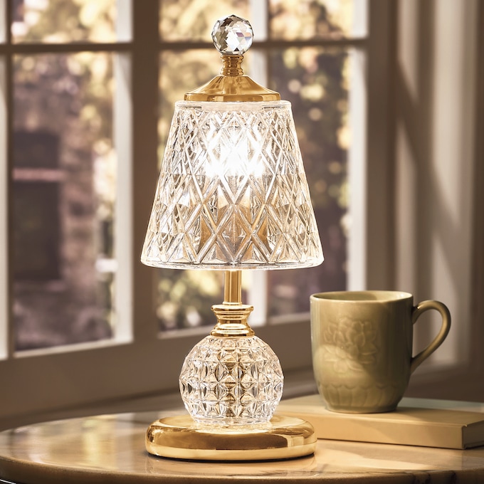 Traditional Gem Touch Lamp, Gold, large