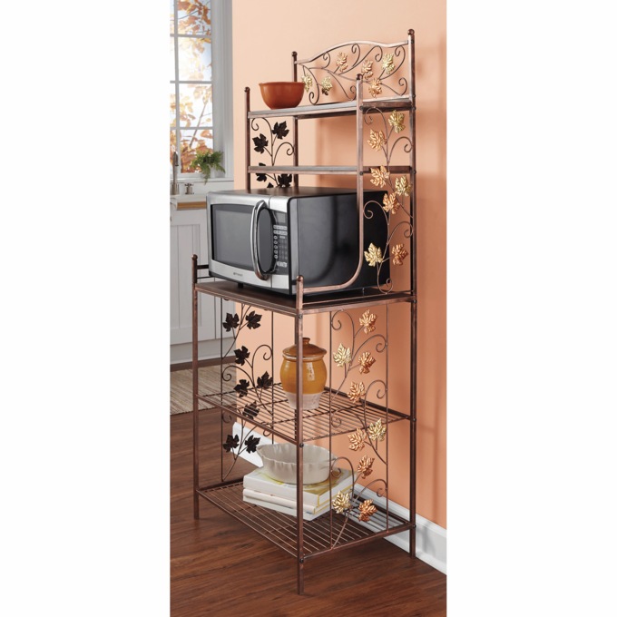 Autumn Leaves Microwave Stand, , large