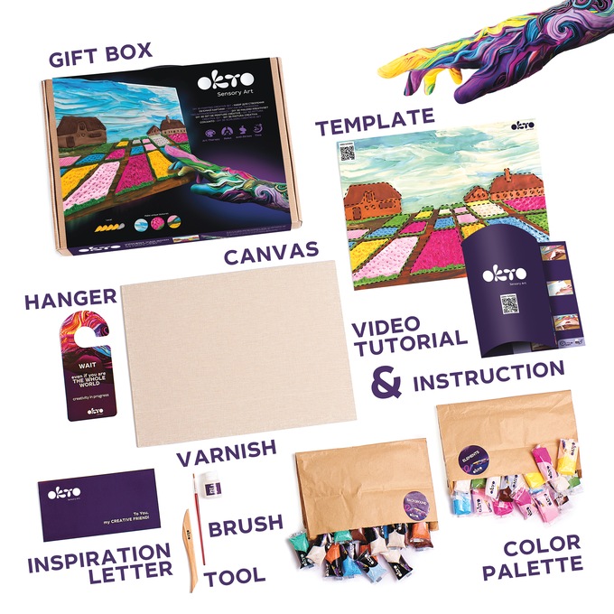 Sensory Art 3-D Clay Painting Kit, , large