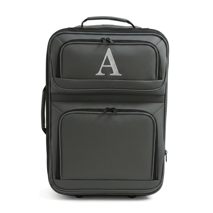 Montgomery Ward Personalized 3-Piece Soft-Sided Carry-On Set, Graphite, large