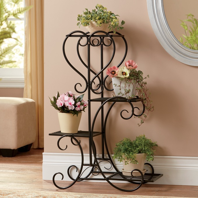 Scroll Heart Plant Stand, , large
