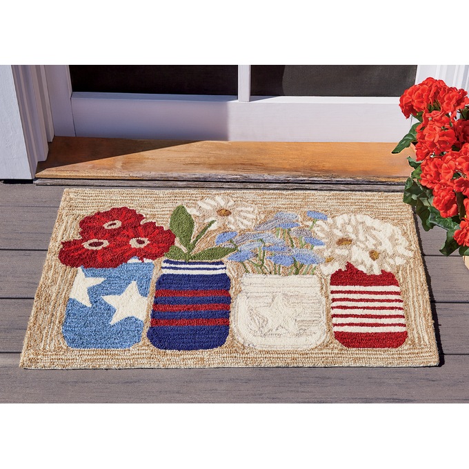 Stars and Stripes Indoor/Outdoor Mat - 20" X 30", , large