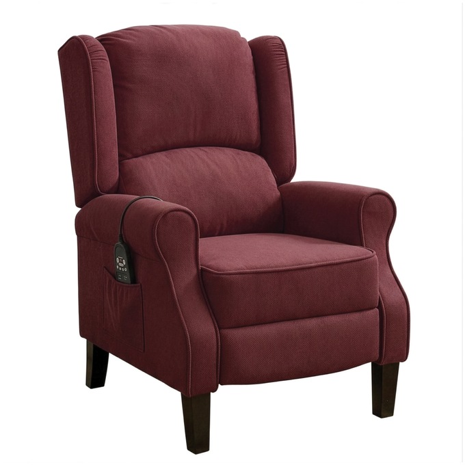 Massage Wingback Recliner with Heat, , large