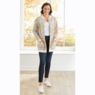 Snap-Front Cotton-Blend Women's Cardigan, , large