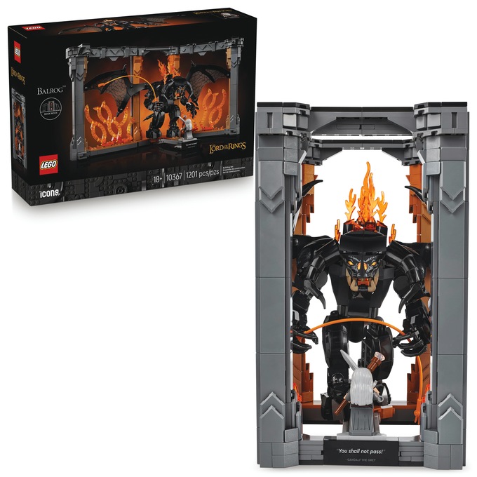 LEGO Icons The Lord of the Rings: Balrog Book Nook, , large