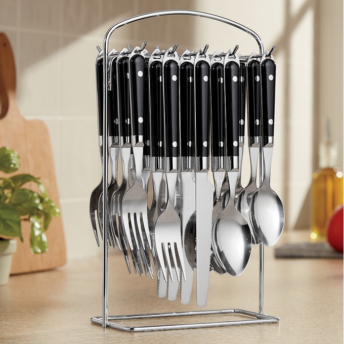 SHOP Ebony 20 Piece Flatware Sets (Oversized Flatware)