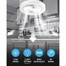 Bell+Howell 2100-Lumen Socket Air Fan Light, White, large