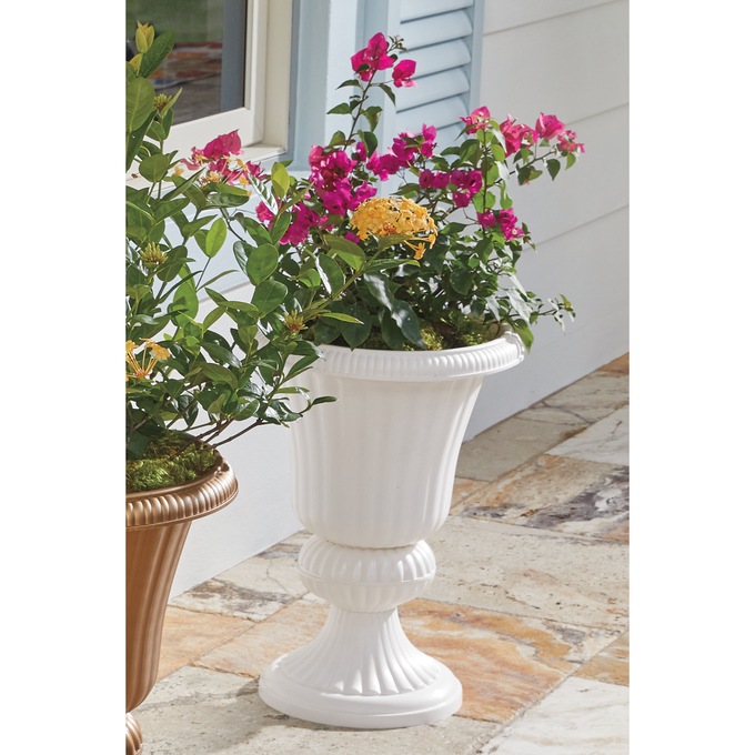 Delano Urn Planter, White, large