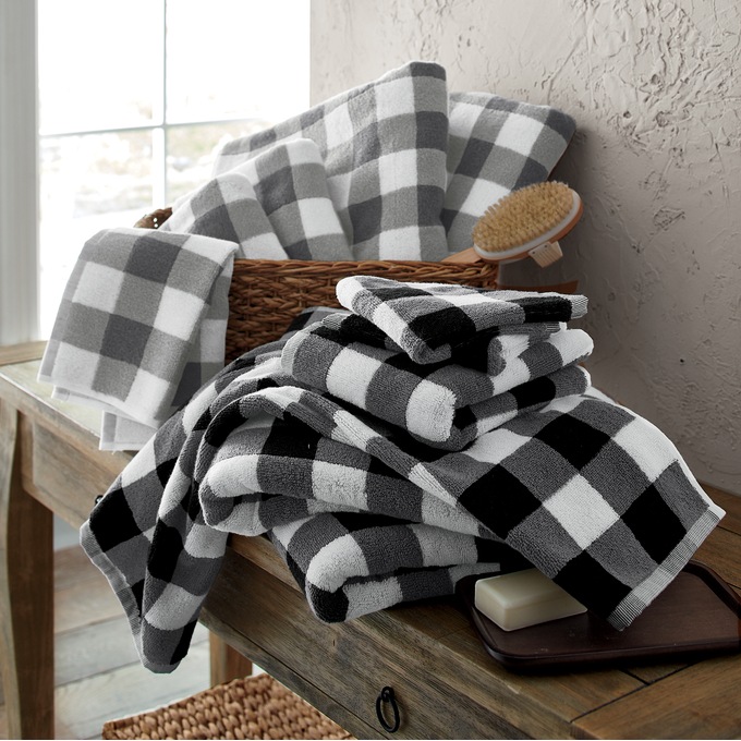 Buffalo check hand towels store