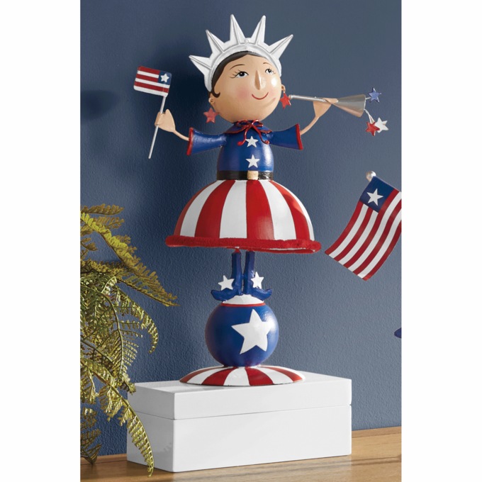 Lady Liberty or Jolly Uncle Sam Figurine, , large