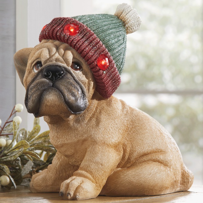 Christmas Dog Figurine, , large