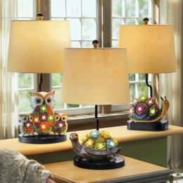 Animal-Themed Succulent Lamp, , large