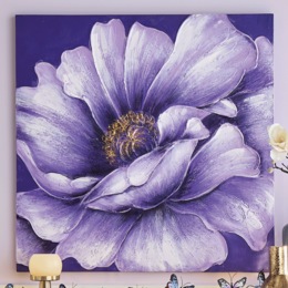 Large Purple Flower Wall Art, , large