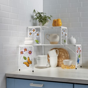 Violet Butterfly Corner Shelf, , large