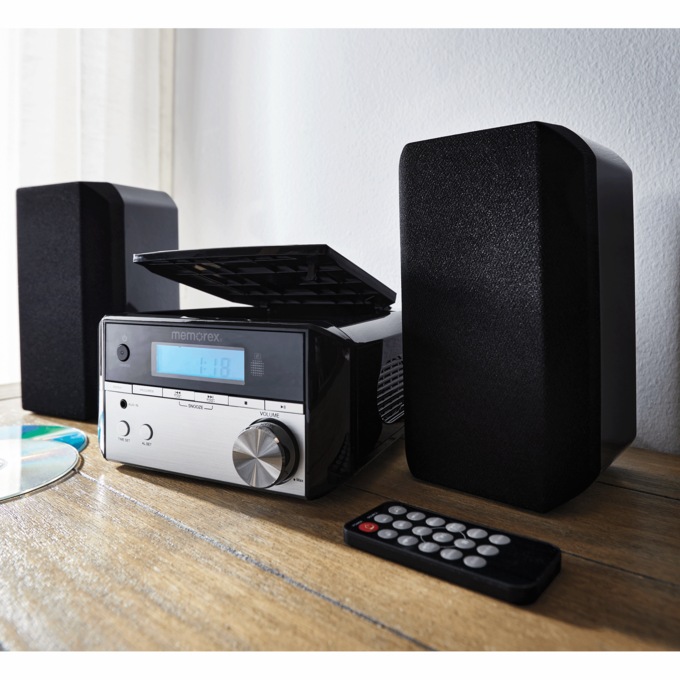 Memorex CD Micro Music System with Radio & Bluetooth, , large